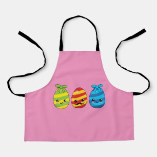 Kawaii Easter Eggs with Ribbons Apron