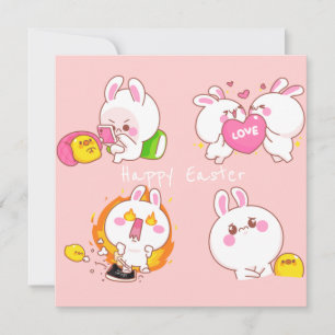 Kawaii Easter Holiday Card