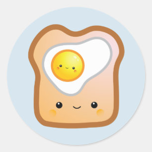Kawaii Egg and Toast Sticker