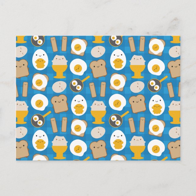 Kawaii Eggs For Breakfast Postcard (Front)