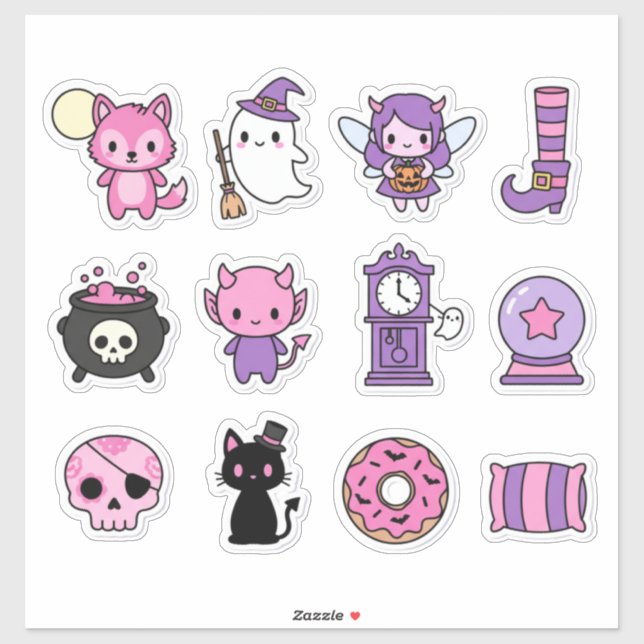 Kawaii Enchanted Pastel Haunts Sticker Collection (Sheet)