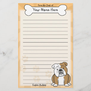 Kawaii English Bulldog Stationery