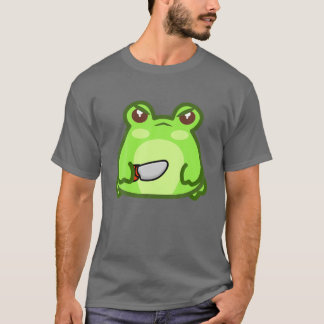Kawaii Evil Frog With Knife Cute Kawaii Froggy T-Shirt