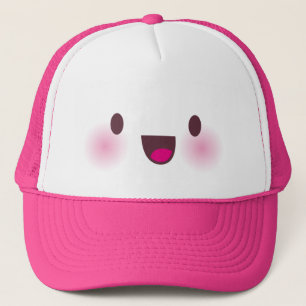 Kawaii face trucker hat