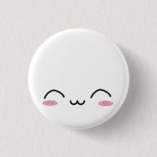 Kawaii Faces 3 Cm Round Badge