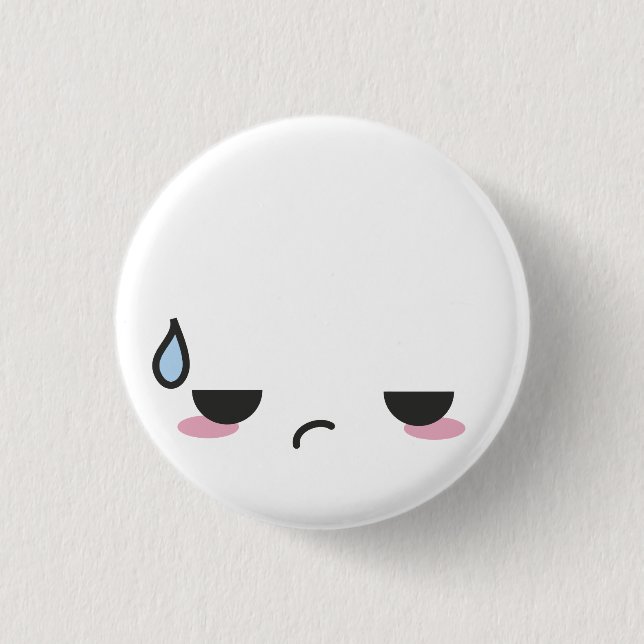 Kawaii Faces 3 Cm Round Badge (Front)