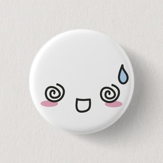 Kawaii Faces 3 Cm Round Badge (Front)