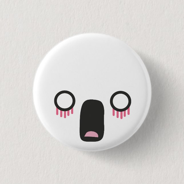 Kawaii Faces 3 Cm Round Badge (Front)