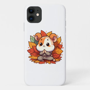 Kawaii fall hamster yoga Case-Mate iPhone case