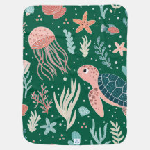 Kawaii Fish & Ocean Animals Print