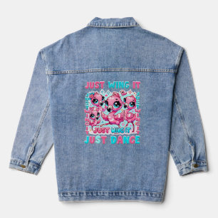 Kawaii Flamingo Fashion! 🦩 Denim Jacket