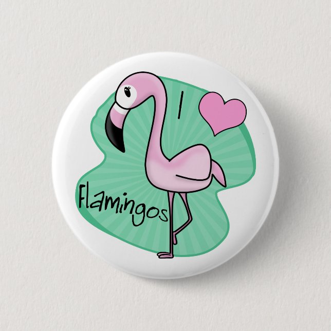 Kawaii Flamingo Gifts 6 Cm Round Badge (Front)