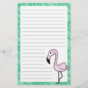 Kawaii Flamingo Stationery