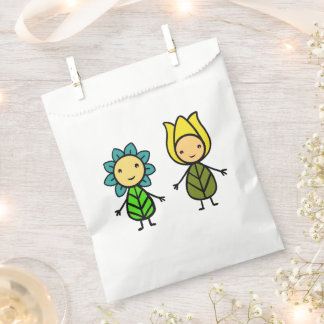Kawaii Flower Girls Favor Bag – Blue & Yellow