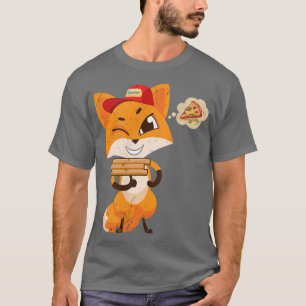 Kawaii Fo Cute Animal Pizza Delivery Funny Pizza L T-Shirt