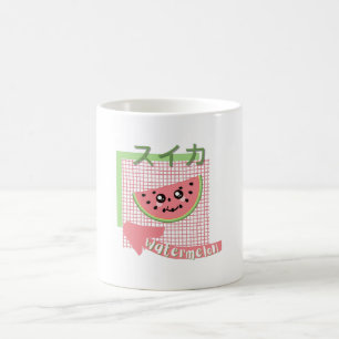 kawaii food- cute Watermelon, pink, green Coffee Mug