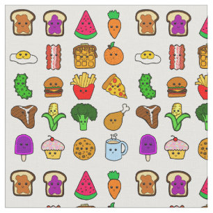 Kawaii Food Fabric