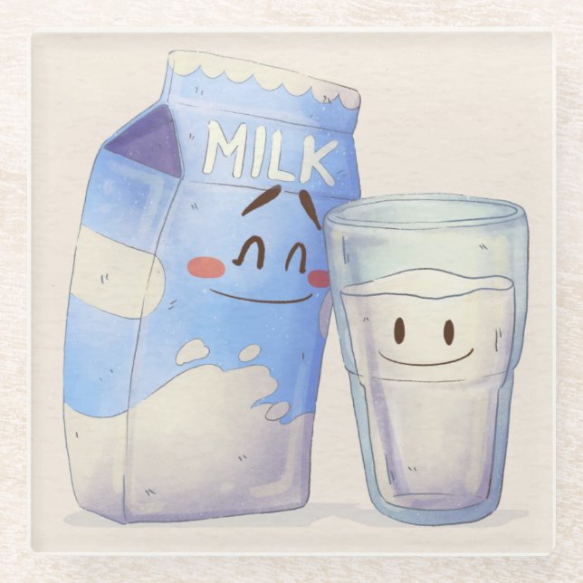 Kawaii Food Glass Coaster (Front)