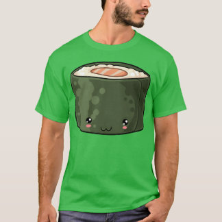 Kawaii Food Salmon Roll Japanese Style retro T-Shirt