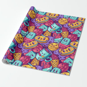 Kawaii Food Wrapping Paper