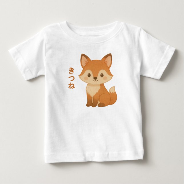Kawaii Fox Toddler T-Shirt (Front)