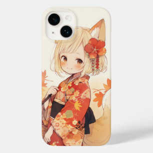 Kawaii Fox With Kimono Case-Mate iPhone 14 Case