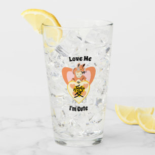 Kawaii Foxy Cosplay Love Heart Glass