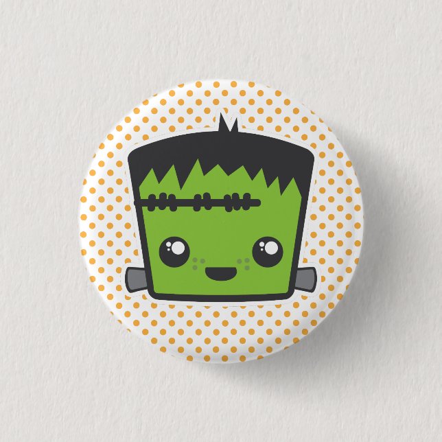 Kawaii Frankenstein Button (Front)