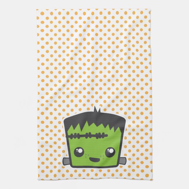 Kawaii Frankenstein Kitchen Towel (Vertical)