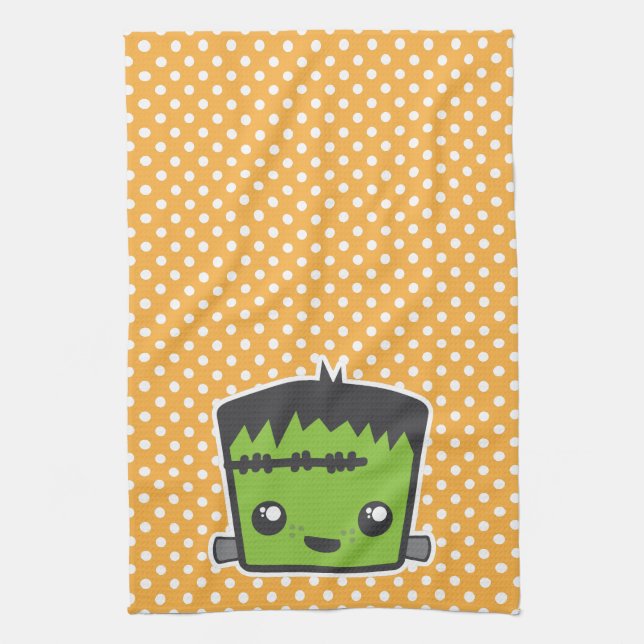 Kawaii Frankenstein Kitchen Towel (Vertical)