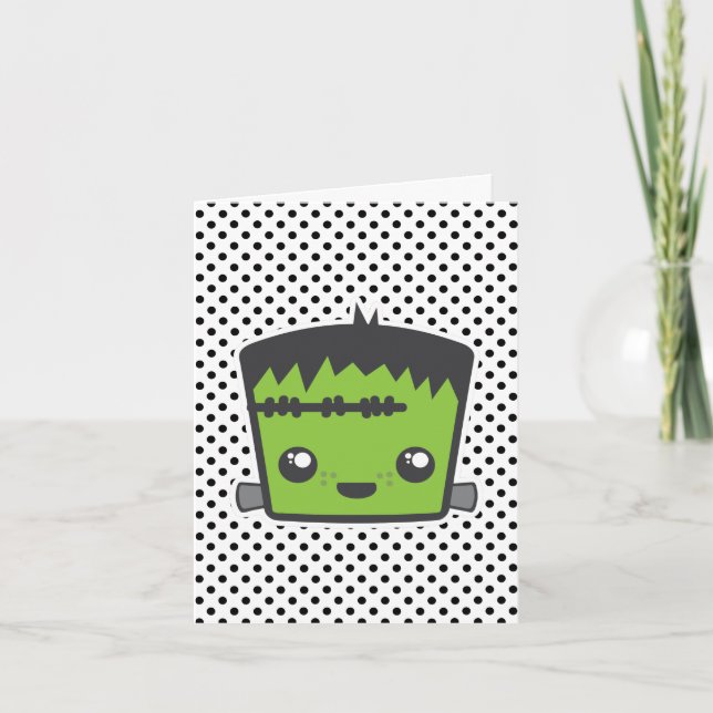 Kawaii Frankenstein Note Card (Front)