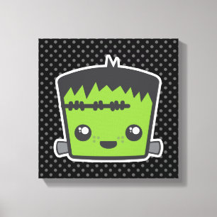 Kawaii Frankenstein Wrapped Canvas