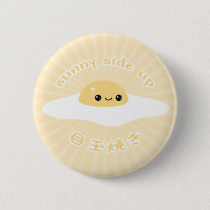 Kawaii Fried Egg 6 Cm Round Badge