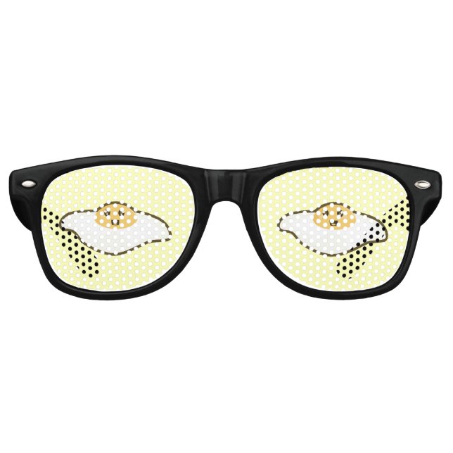 Kawaii Fried egg Retro Sunglasses (Front)