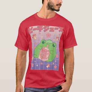 Kawaii Frog Japanese Strawberry Milk Japan Mushroo T-Shirt