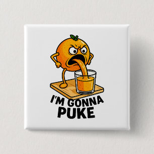 Kawaii Fruit Funny Orange Juice 15 Cm Square Badge