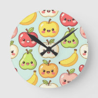 Kawaii Fruit Seamless Pattern Cute Cartoon