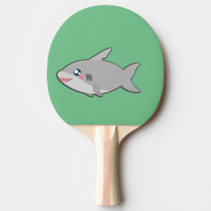 Kawaii, fun and funny sharky shark ping pong paddle