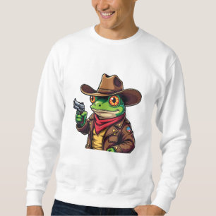 Kawaii Funny Cowboy Western Frog Lovers Sweatshirt