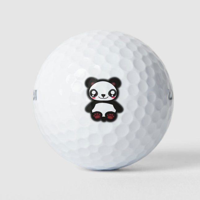 Kawaii funny panda golf ball (Front)