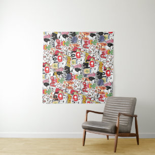 kawaii funny pet design - cute animal lover  tapestry