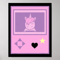 Kawaii Gamer Unicorn Pastel Anime Girl Manga Style