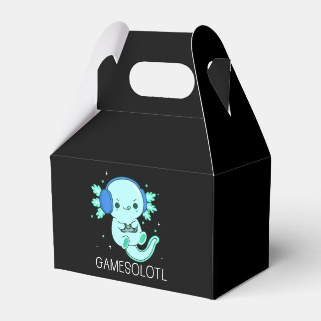 Kawaii Gamesolotl Axolotl Gamer Favour Box (Front Side)