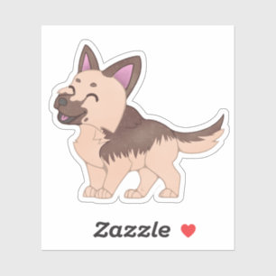 Kawaii German Shepherd Dog