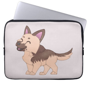 Kawaii German Shepherd Dog Laptop Sleeve