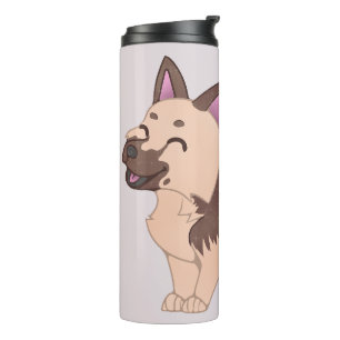 Kawaii German Shepherd Dog Thermal Tumbler