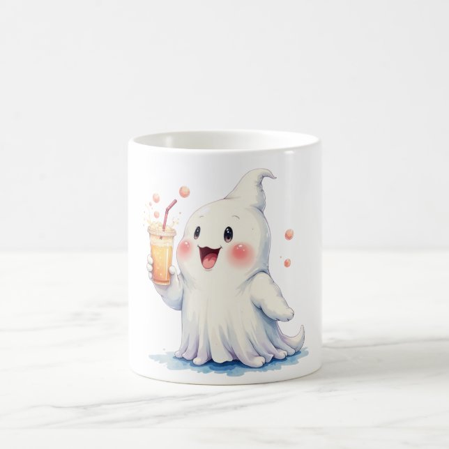 Kawaii Ghost Drinking Soda Mug (Center)
