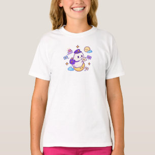 Kawaii Ghost Moon Mail – Halloween Ghost with Lett T-Shirt