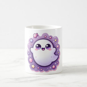 Kawaii Ghost Mug Cute Pastel Halloween Coffee Cup