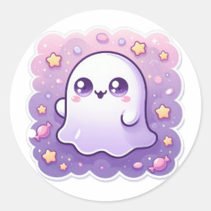 Kawaii Ghost Sticker Cute Pastel Spooky Charm